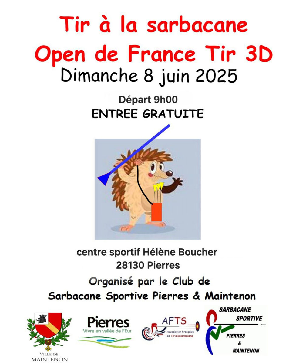 Affiche de l'open de france du dimanche 8 juin 2025 avec notre quipic..